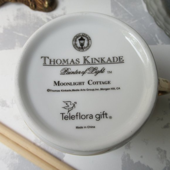 Porcelain Mug Moonlight Cottage by Thomas Kinkade for Teleflora Gift - Picture 9 of 11